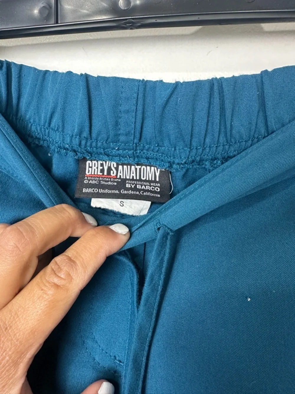 Grey's Anatomy Teal Scrub Pants with Drawstring Waist - Picture 2 of 3